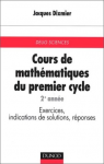 Cours de mathématiques du premier cycle - exercices, indications de solutions, réponses - tome 2 vignette